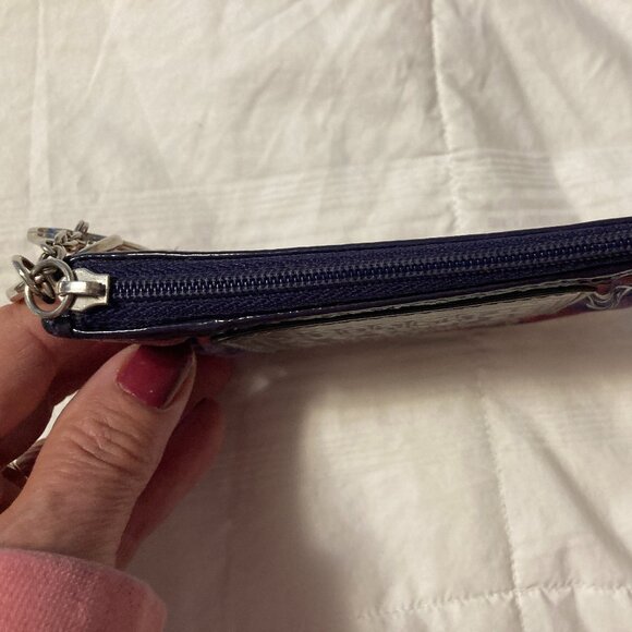 Coach Poppy Tartan Keychain Wallet Coin Purse - Picture 8 of 12